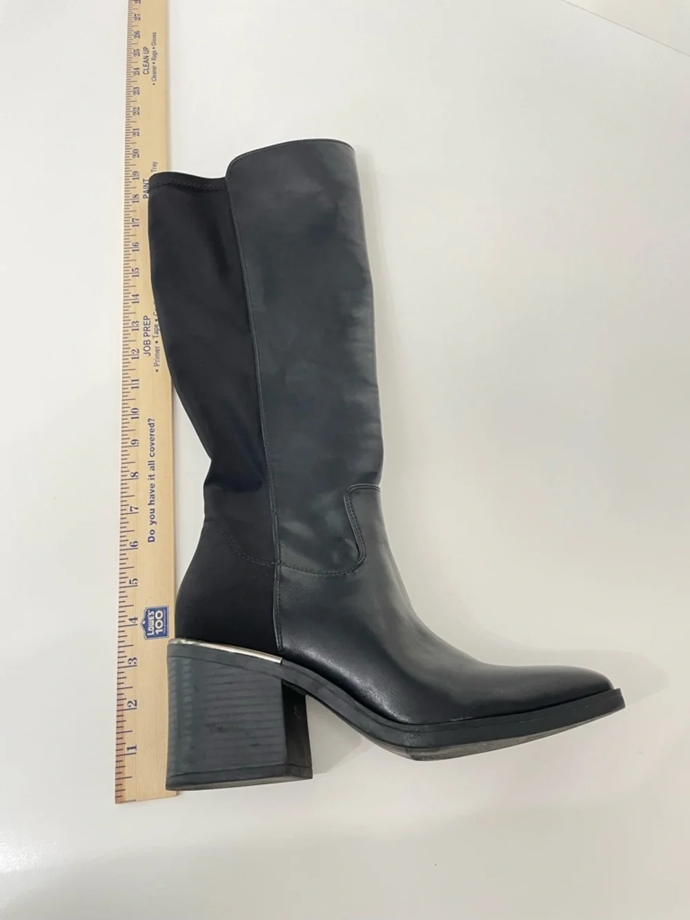 Kelly & Katie Chana 5050 Black Knee High Square Toe Boots Womens 8 Funeral Night